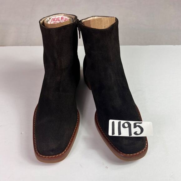 Anne Klein Womens Suede Leather Low Heel Ankle Booties Shorties - Picture 12 of 16